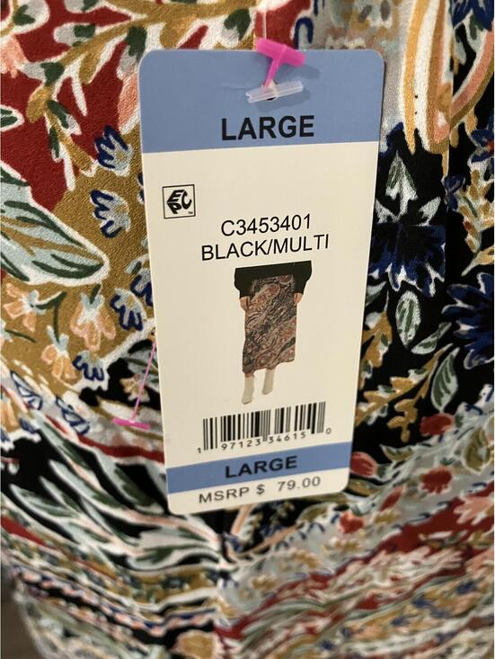 Dresses & Skirts - NWT Large Black Multi Paisley Print Skirt
